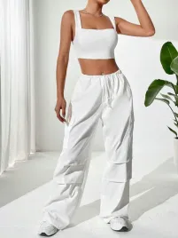 komplet-bialy-krotki-top-gladki-spodnie-proste-z-kieszeniami-shein-36