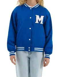 niebieska-gladka-kurtka-rozpinana-lekkie-ocieplenie-kieszenie-napis-xs-s