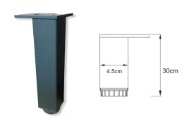 nozka-stopka-45x45-regulowana-h300mm-anoda-czarna-c-35-plytka-w-narozniku