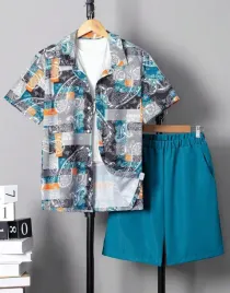 morski-komplet-wzorzysta-koszula-krotki-rekaw-spodenki-shein-164
