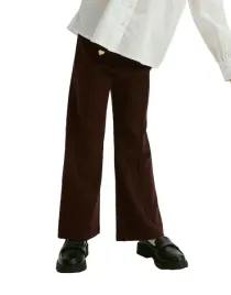 burgundowe-spodnie-z-ozdobnymi-guzikami-szeroka-nogawka-guma-pas