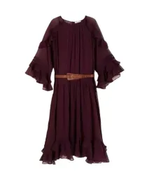 burgundowa-klasyczna-zwiewna-sukienka-midi-z-falbanami-pasek-dlugi-rekaw-l