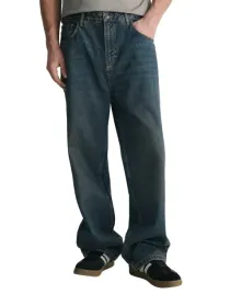 ciemnoniebieskie-dlugie-spodnie-cieniowane-prosta-nogawka-kieszenie