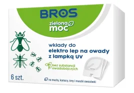 bros-wklady-do-elektro-lep-na-owady-z-lampka-uv-zielona-moc-6szt
