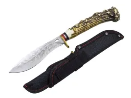 noz-mysliwski-rekojesc-poroze-jelenia-pioro-pochwa