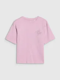 dziewczecy-t-shirt-z-nadrukiem-4f-4fjwss25ttshf1853-fioletowy