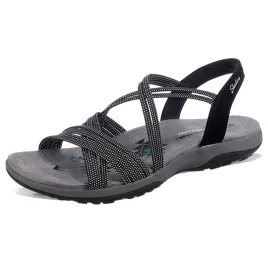 sandaly-damskie-skechers-czarne-tkaninowe-plaski-obcas-rozmiar-37