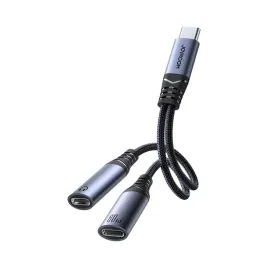 adapter-dac-2w1-joyroom-sy-c03-usb-c-do-2x-usb-c-czarny