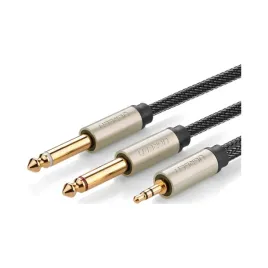 ugreen-av126-kabel-trs-3-5-mm-do-2x-ts-6-35-mm-2m-szary