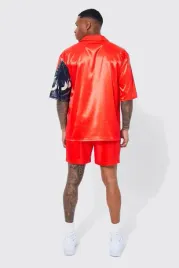 komplet-satynowy-czerwony-koszula-szorty-print-hollywood-boohooman-m