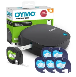drukarka-etykiet-dymo-letratag-200b-bluetooth-z-5-bialymi-tasmami