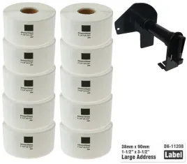 10x-etykiety-dk-11208-38x90-400szt-uchwyt-ql600-ql700-ql800-ql810-ql1100
