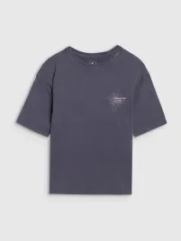 dziewczecy-t-shirt-z-nadrukiem-4f-4fjwss25ttshf1853-szary