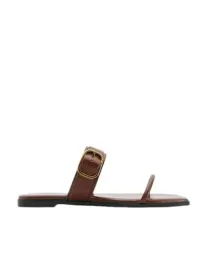 proste-klasyczne-skorzane-brazowe-klapki-paski-klamerka-36