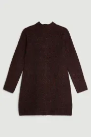 bordowa-dzianinowa-sukienka-mini-dlugi-rekaw-welna-prosta-karen-millen-m