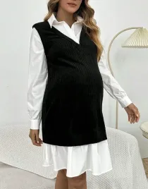 shein-sukienka-ciazowa-przed-kolano-dlugi-rekaw-wielokolorowy-rozmiar-44