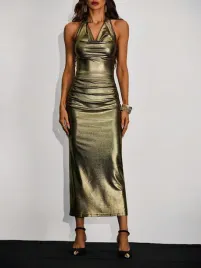 metaliczny-polyskujacy-zloty-komplet-spodnica-top-wiazany-shein-38