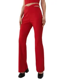 mohito-spodnie-eleganckie-damskie-proste-dluga-czerwony-rozmiar-36