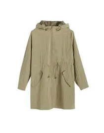 zielona-klasyczna-prosta-teksturowana-kurtka-parka-kaptur-zamek
