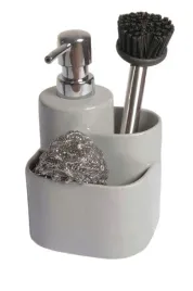 reczne-dozownik-do-mydla-stojacy-bisk-350-ml-szary