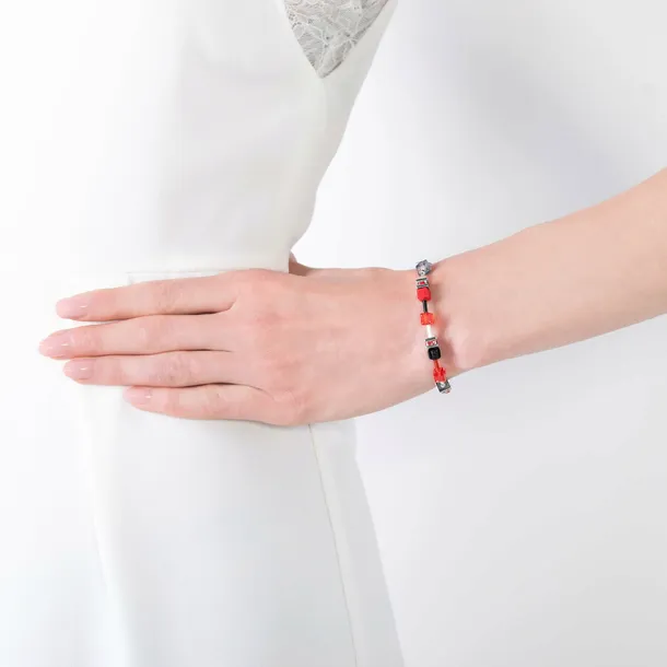 diamond-style-damska-bransoletka-cube-czerwona-material-metal