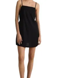 czarna-mini-sukienka-na-ramiaczkach-gladka-klasyczna-wiazanie-kokardka-s