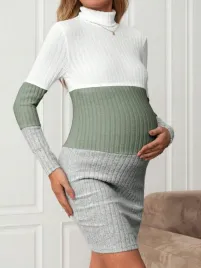 shein-sukienka-ciazowa-przed-kolano-dlugi-rekaw-wielokolorowy-rozmiar-36