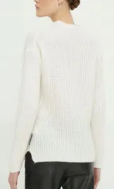 hugo-sweter-damski-bialy-klasyczny-do-bioder-rozmiar-m