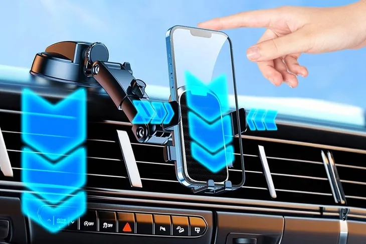 uchwyt-holder-do-samochodu-auta-na-telefon-szybe-kokpit-zaciskowy-automat-waga-z-opakowaniem-0-16-kg-kolor-czarny