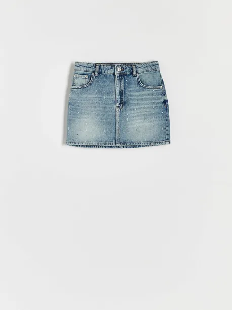 reserved-spodnica-prosta-mini-rozmiar-34-kolor-niebieski