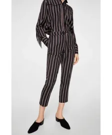 spodnie-paski-czarne-satynowe-mango-xs