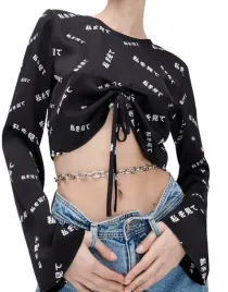 czarna-krotka-zwiewna-bluzka-dlugi-rekaw-wiazanie-z-przodu-nadruk-s