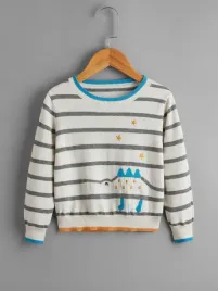 sweter-bezowy-klasyczny-bawelniany-wzor-szare-paski-dlugi-rekaw-shein-92