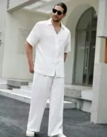 komplet-biala-koszula-z-krotkim-rekawem-spodnie-dlugie-shein-s