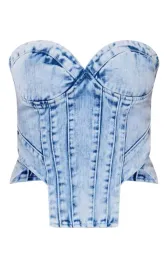 prettylittlething-top-damski-niebieski-klasyczny-rozmiar-40