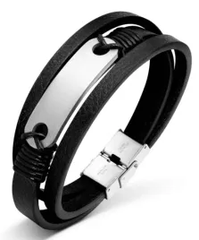 bransoleta-pierre-ricaud-pr658-5bl-meska-skorzana