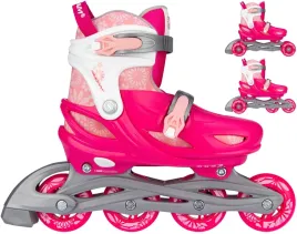 rolko-wrotki-regulowane-nijdam-floral-switch-rozowe-r-25-28