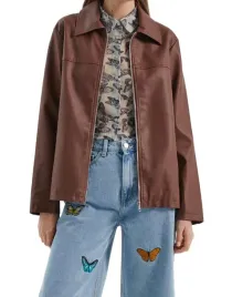 brazowa-klasyczna-gladka-kurtka-kolnierzyk-kieszenie-zamek-eko-skora-xs