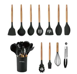 przybory-kuchenne-zestaw-akcesoriow-kuchennych-silikonowe-czarne-12-sztuk