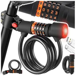 zabezpieczenie-rowerowe-linka-stator-blokada-do-roweru-swiatlo-tylne