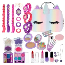 zestaw-do-makijazu-bizuteria-zegarki-bransoletki-dzieci-kuferku-jednorozec