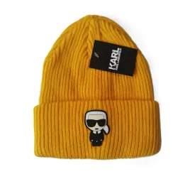 czapka-zimowa-beanie-karl-lagerfeld-ciemnozolta