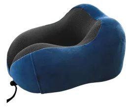 poduszka-podrozna-rogal-na-szyje-niebieska-pianka-pamieciowa-welurowa