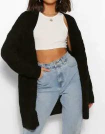 boohoo-sweter-damski-czarny-prosty-do-polowy-uda-rozmiar-s-m