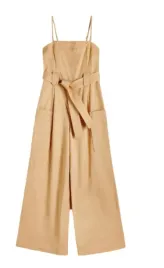 kombinezon-bawelniany-z-paskiem-klasyczny-prosty-gladki-bezowy-l