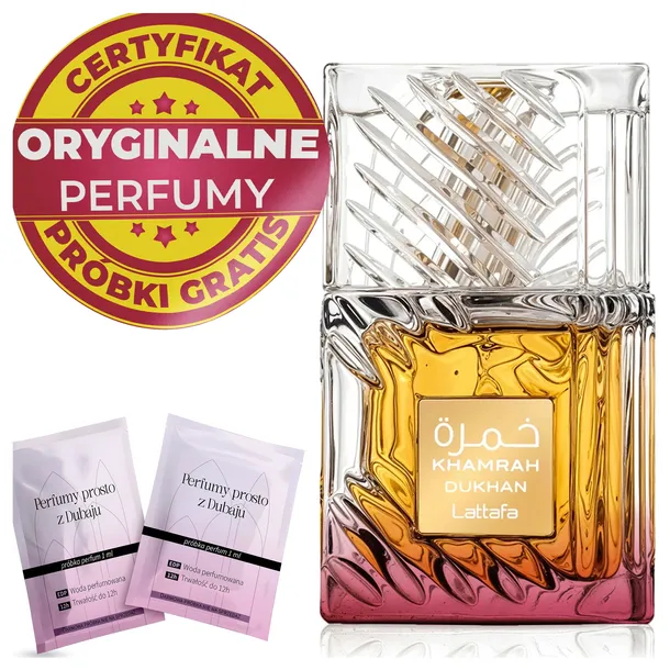Perfumy Arabskie Męskie Lattafa Khamrah Dukhan ORYGINAŁ Próbki Certyfikat