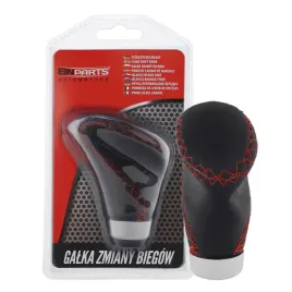 galka-zmiany-biegow-uniwersalna-perforowana-czarna-czerwone-przeszycie