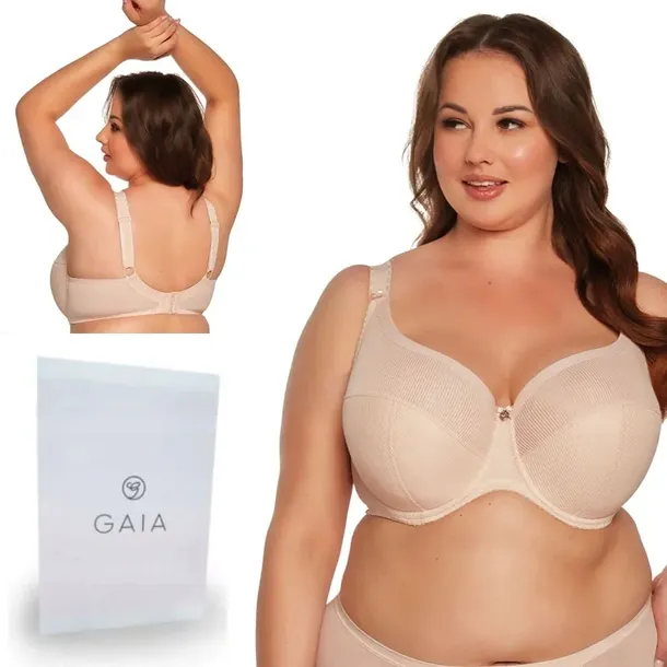 Biustonosz półusztywniany Gaia 1058 Sonia MAXI 90J beż