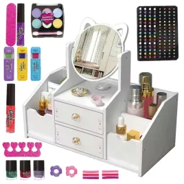 toaletka-dla-dzieci-drewniana-biala-z-uszkami-zestaw-kosmetykow-dla-dzieci