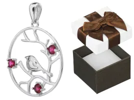 kolo-srebrna-rodowana-zawieszka-ptaszek-rozowe-cyrkonie-wisiorek-kolko-ptak